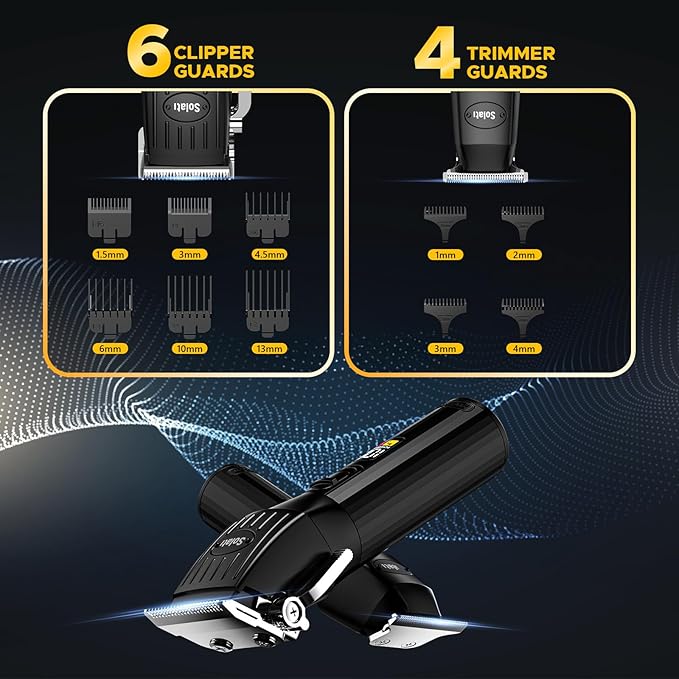 Professional Hair Clippers for Men Beard Trimmers Kit Zero Gapped Haircut Grooming Shaver Gift for Men Women Barber Kids (Black)