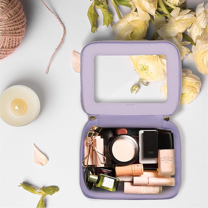 Prite Clear Makeup Bag Travel Cosmetic Organizer Toiletry Case for Women