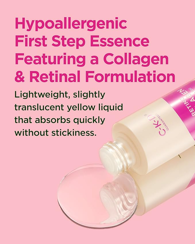 CKD Retinal Collagen First Essence - Daily Face Deep Hydration Essence for Firming, Exfoliation, and Smoother Skin Texture. Collagen Boosting and Youthful Skin. Korean Skin Care. 5.07 fl oz