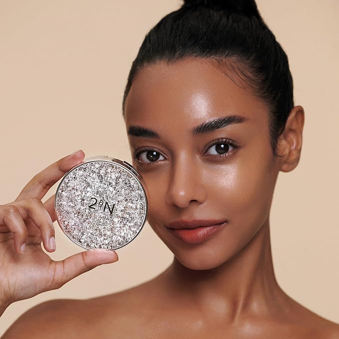 2aN Gleaming Tension Cushion Foundation Pact #21 Light Beige, Korean Cushion Foundation Makeup, Lightweight & Buildable Coverage with Ceramides and Centella Asiatica (0.45 oz)