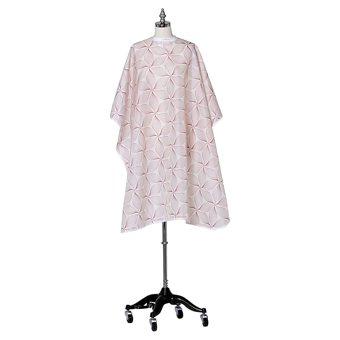 Fromm Professional Client Hair Styling and Hair Cutting Cape, PFAS-free Water and Stain Repellent Coating, for Shampoo Bowl and Wet/Dry Cutting, 44" x 58", Petals Pattern