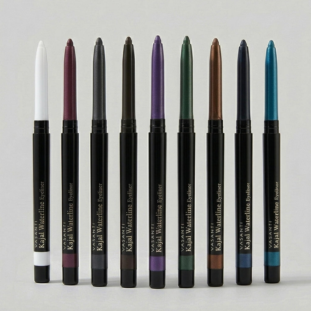 VASANTI Kajal Waterline Eyeliner (Slate Grey) | Long-Lasting, Blendable Waterline Eye Liner | Smudge-Proof and Water-Resistant Eyeliner Pencil for Sensitive Eyes | Ophthalmologist Approved & Tested