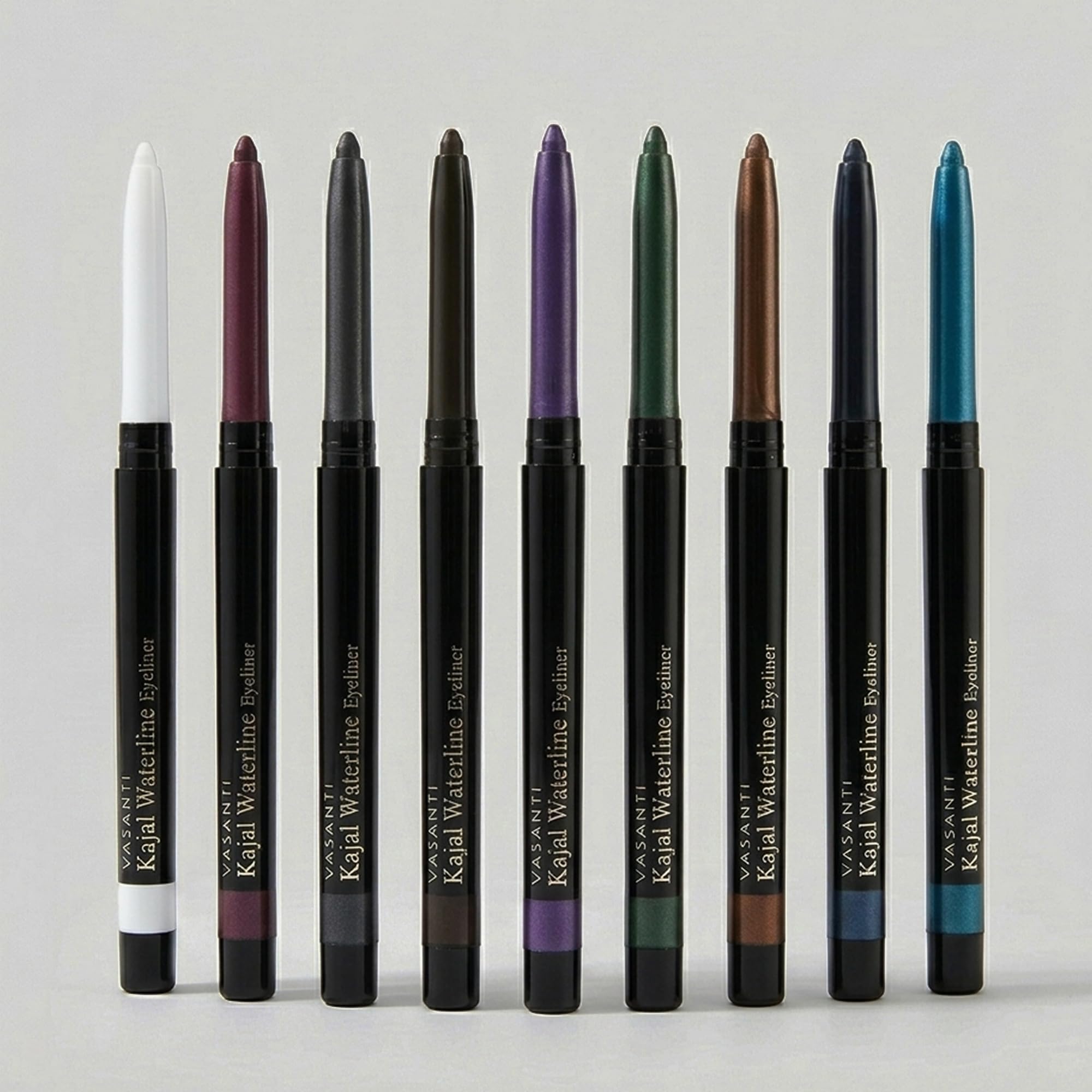 VASANTI Kajal Waterline Eyeliner (Slate Grey) | Long-Lasting, Blendable Waterline Eye Liner | Smudge-Proof and Water-Resistant Eyeliner Pencil for Sensitive Eyes | Ophthalmologist Approved & Tested