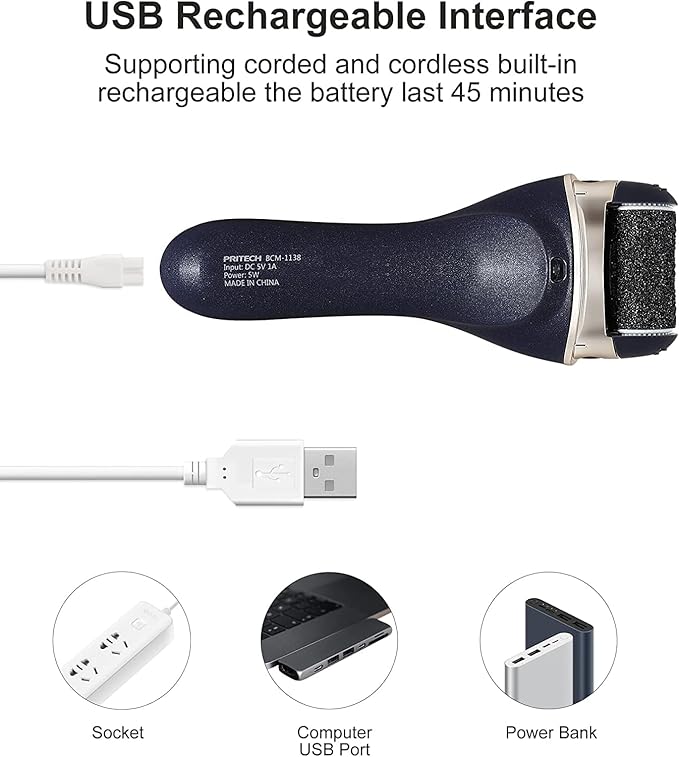 Electric Foot Callus Remover, Rechargeable Foot File for Dead Skin Care