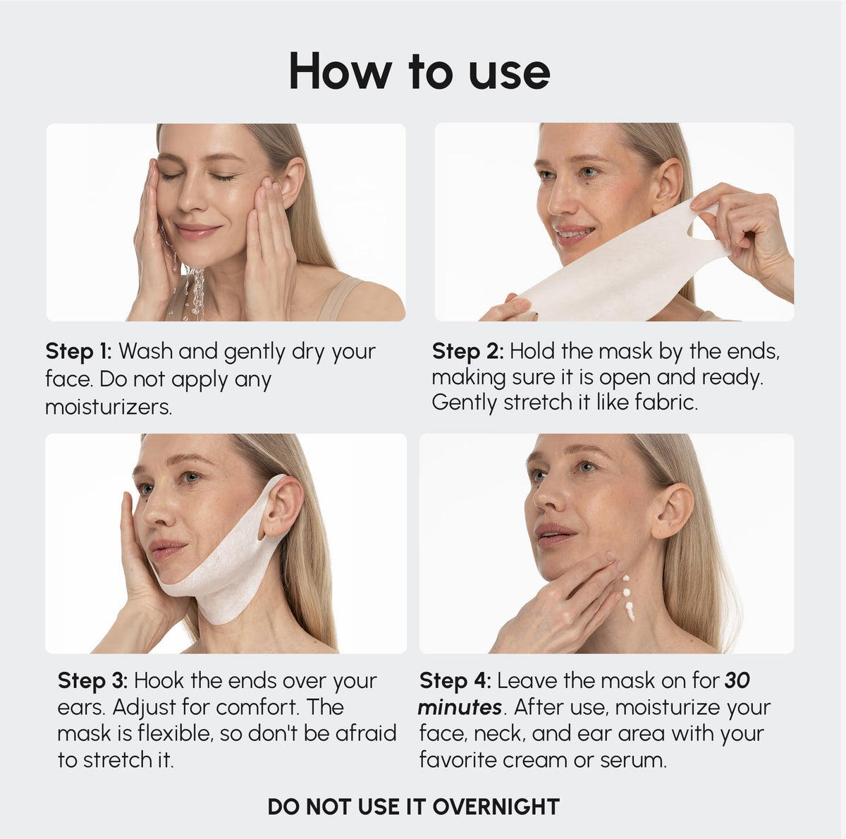 MAREE V Line Lifting Mask with 24K Gold – Deep Collagen Face Mask for Women – Jawline Shaper Mask with Retinol & Hyaluronic Acid – Neck Tightening & Firming - Double Chin Strap for Face Lift