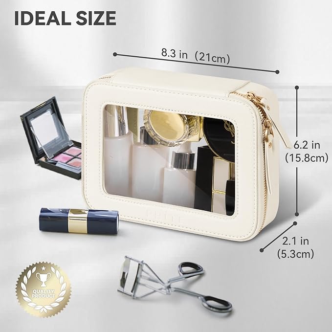 Prite Clear Makeup Bag Travel Cosmetic Organizer Toiletry Case for Women