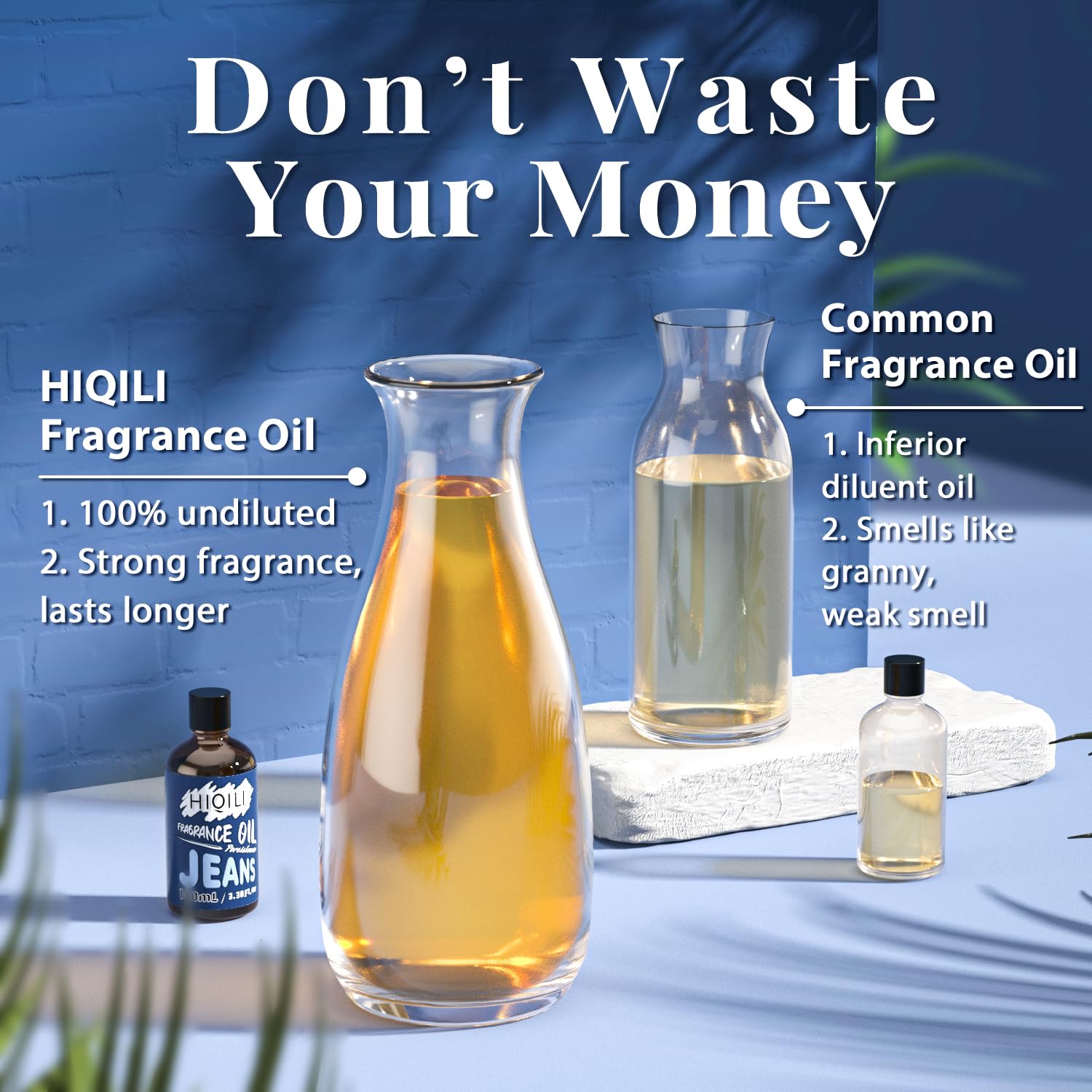 HIQILI Jeans Fragrance Oil for Diffuser, Candle & Soap