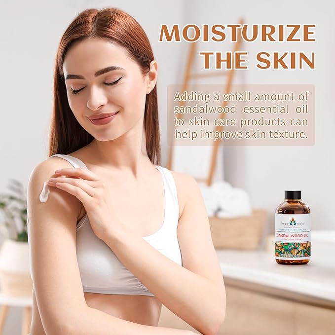 EVOKE OCCU Sandalwood Essential Oil for Skin Care, Diffuser & Candle Making