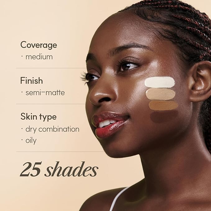 THE FACE SHOP Ink Lasting Liquid Foundation, Full Coverage, 72‑Hour Wear Semi‑Matte Finish, Makeup with Bakuchiol, N610 Pecan, 0.84 Fl. Oz.