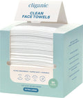 Cliganic Face Towels XL, Disposable Makeup Remover, Soft Dry Wipes, 50 ct