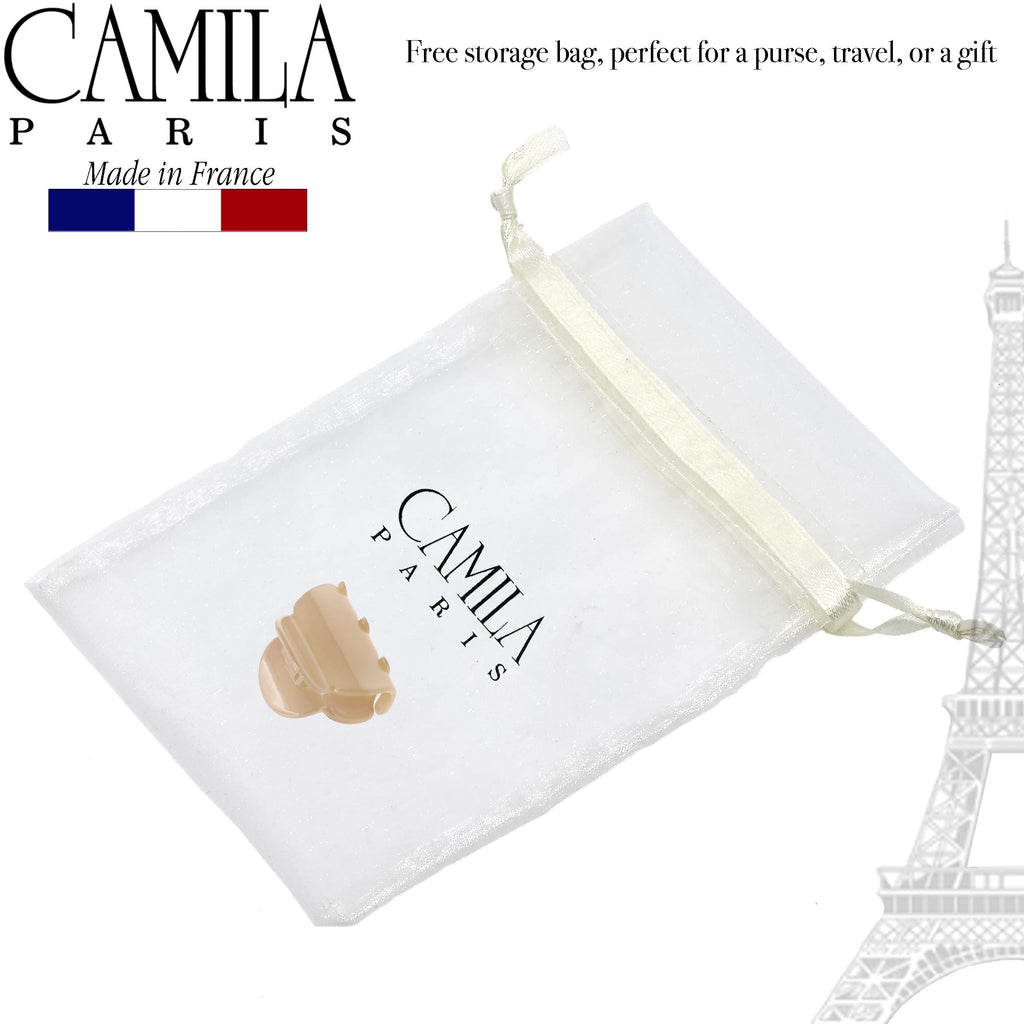 Camila Paris CP3293 French Hair Clip for Women, Small Nude Girls Hair Claw Clips Fashion Durable Hair Accessories for Women, Luxury Ladies Strong Hold No Slip Grip Clamp, Made in France