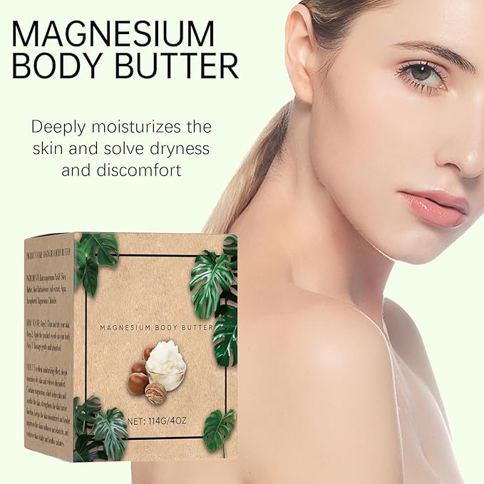 Neuropathy Cream, Magnesium Body Butter, Magnesium Cream Deeply Skin Moisturize Keep Skin Soft & Smooth for All Skin Types (1pcs)