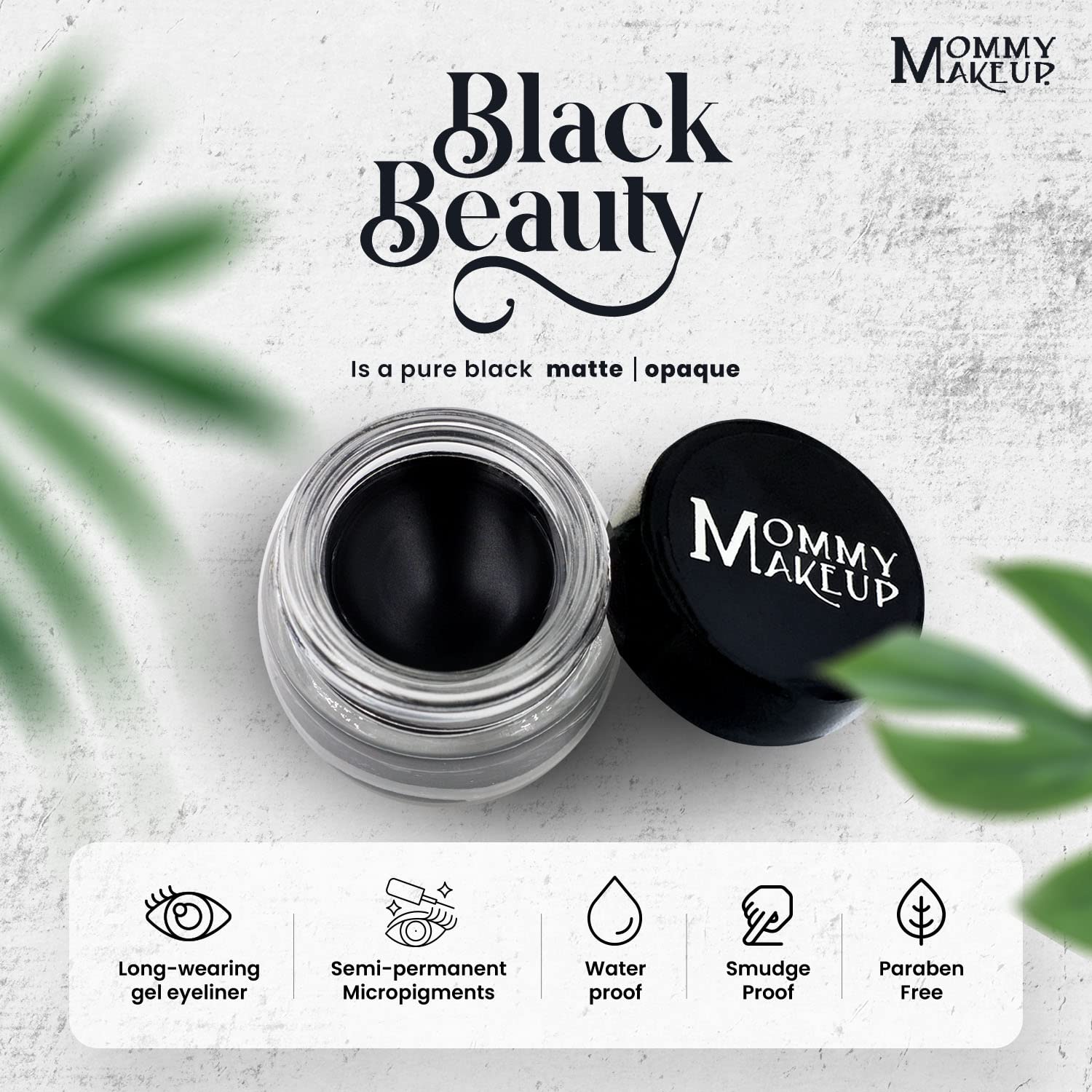 Mommy Makeup Waterproof Stay Put Gel Eyeliner Pot with Micropigments