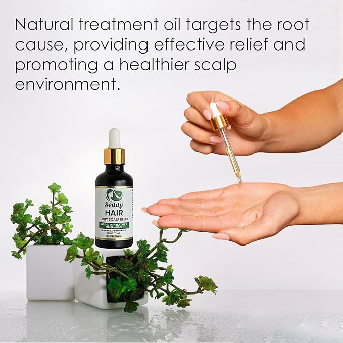Seddy Itchy Scalp Relief Hair Oil with Tea Tree & Peppermint Oil