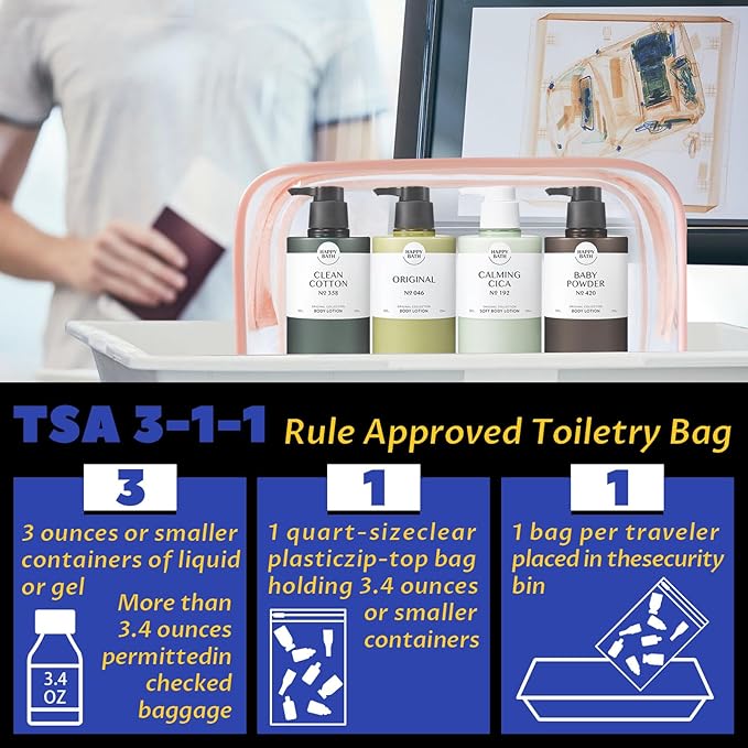 16 Pieces Clear Makeup Bags Bulk, TSA Approved Toiletry Bag for Travel, PVC Waterproof Travel Pouches Clear Pouch with Zipper for Men and Women Carry-on Travel Essentials Cosmetic Bags (Orange)