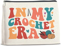 FYDHQSS Crochet Gifts Accessories for Women Crocheters Makeup Bag