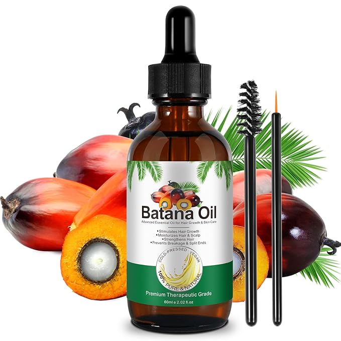 Akeeronn Batana Oil for Hair Growth,60ml 100% Pure Natural Cold Pressed Organic Oil,Promotes Hair Growth for Men & Women,Hydrating & Repairing Dry,Damaged Hair Skin Care,Enhances Hair & Skin Radiance