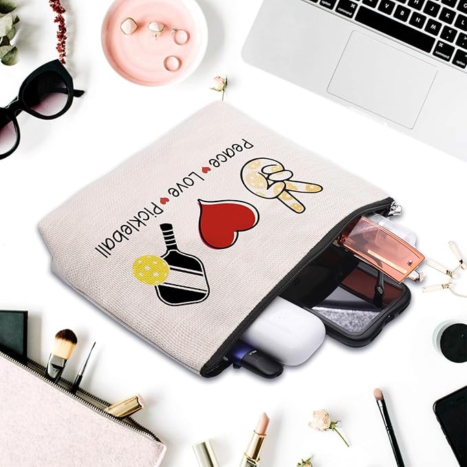 CEASQVAA Ball Gifts for Women Ball Player Makeup Bag, Gifts for Ball Lover Makeup Zipper Pouch Bag, Ball Lover Accessories Gift For Women