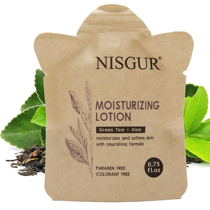 NISGUR Travel Size Body Wash Bulk 0.75 oz 200 Pack Eco Hotel Bath Gel Kraft Paper Pouch Travel Shower Gel Aloe and Green Tea Extract Infused Hotel Supplies and Toiletries for Guest