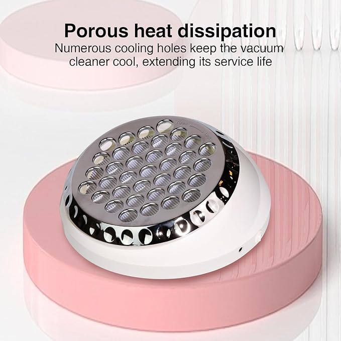 BRBLUERISE Nail Dust Collector+1 Filter 40W Turbo Vacuum No Fan Cleaner 5200RPM Suction Stronger Strong Power Professional Nail Art Salon Dust Collector Machine For Acrylic Nails