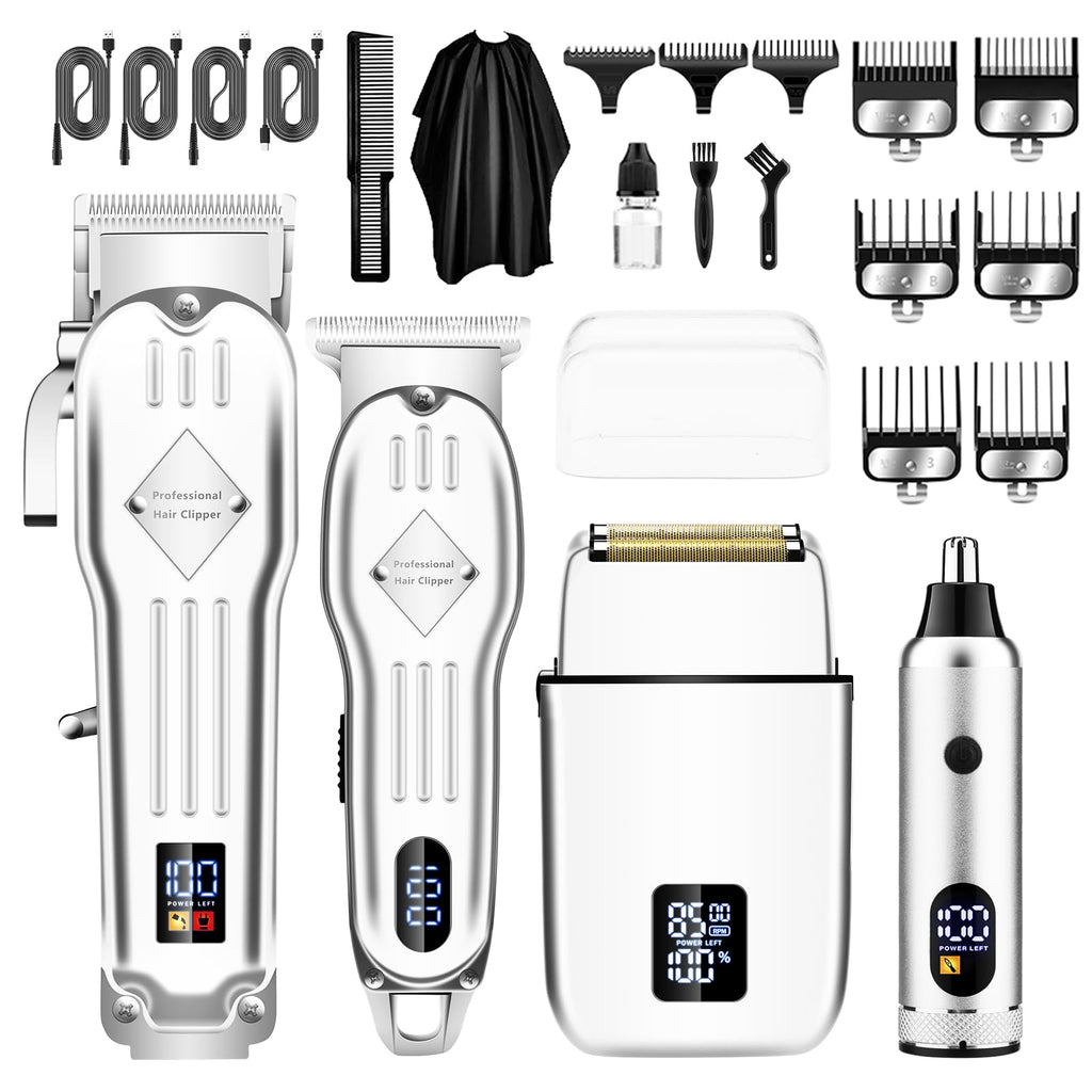 SUNNOW Hair Clippers and Trimmer Set, Electric Razor with Adjustable Speed