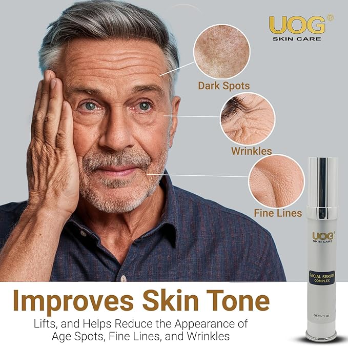 UOG (United One) Face Serum Complex – Hydrating & Firming Face Serum| Lifts, Tightens & Improves Skin Texture | Reduces Fine Lines & Wrinkles for Neck & Jawline | 30ml/1 oz