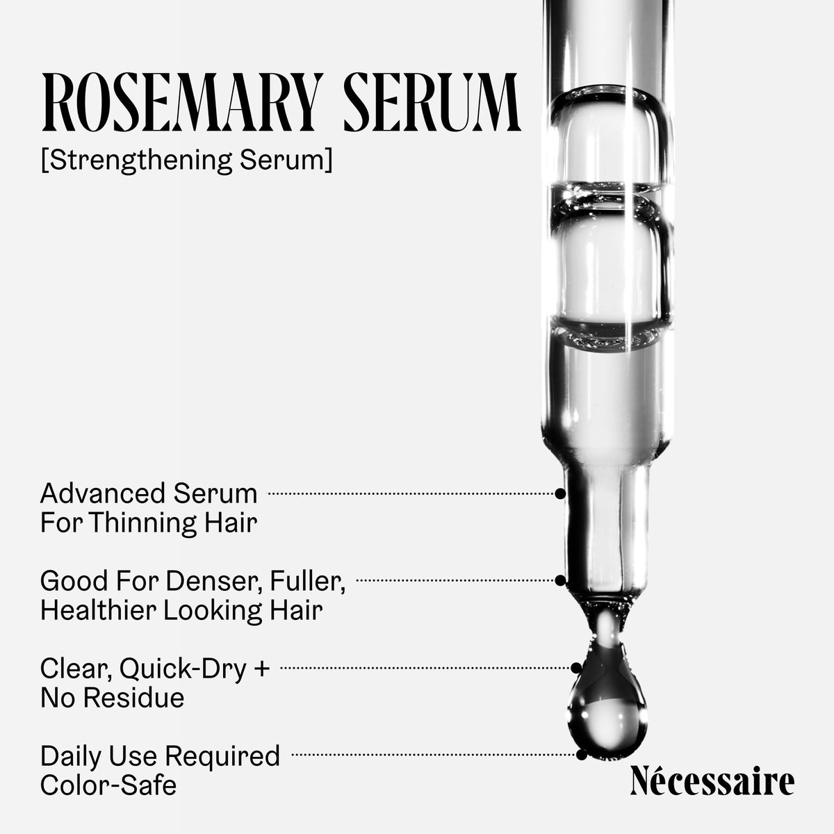 Rosemary Serum. For Denser, Fuller, Healthier Looking Hair. Quick-Dry