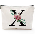 A-Z Personalized Makeup Bag, Monogrammed Bridesmaid Presents Cosmetic Bag, Portable Stationary Storage Organizer, Friendship Travel Makeup Bags