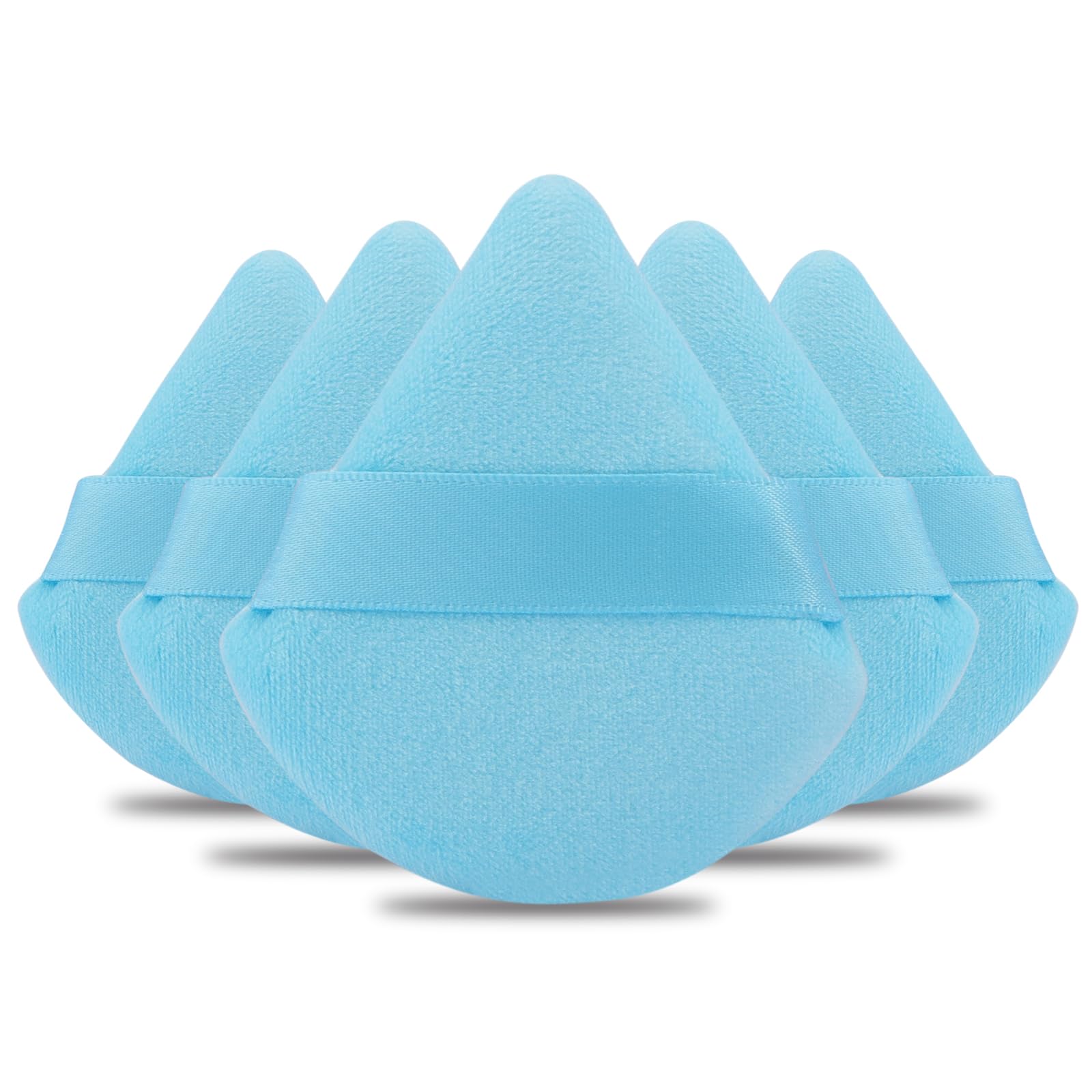 Powder Puff Daubigny 6 PCS Makeup Puff Face Soft Triangle Powder Puffs for Loose Powder Mineral Powder Body Powder Velour Cosmetic Foundation Sponges Blender Makeup Tools(Blue)