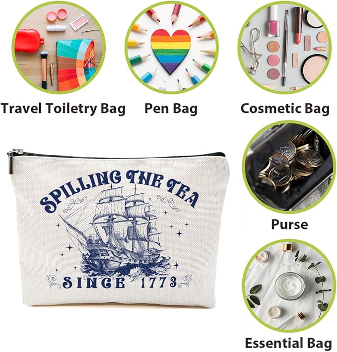 History Teacher Gifts Makeup Bag, Teacher Appreciation Gifts Cosmetic Bag