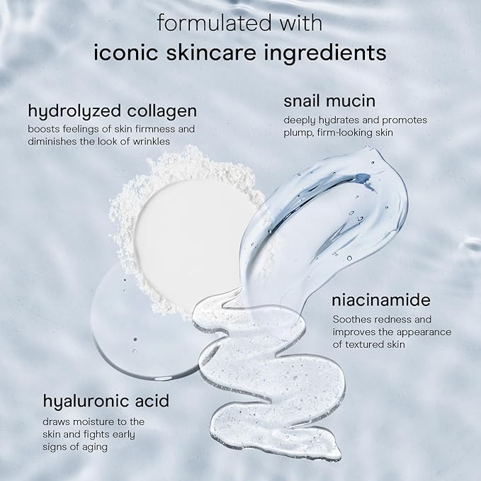 Baebody Snail Mucin Serum Moisturizer with Collagen, 3.38 fl oz