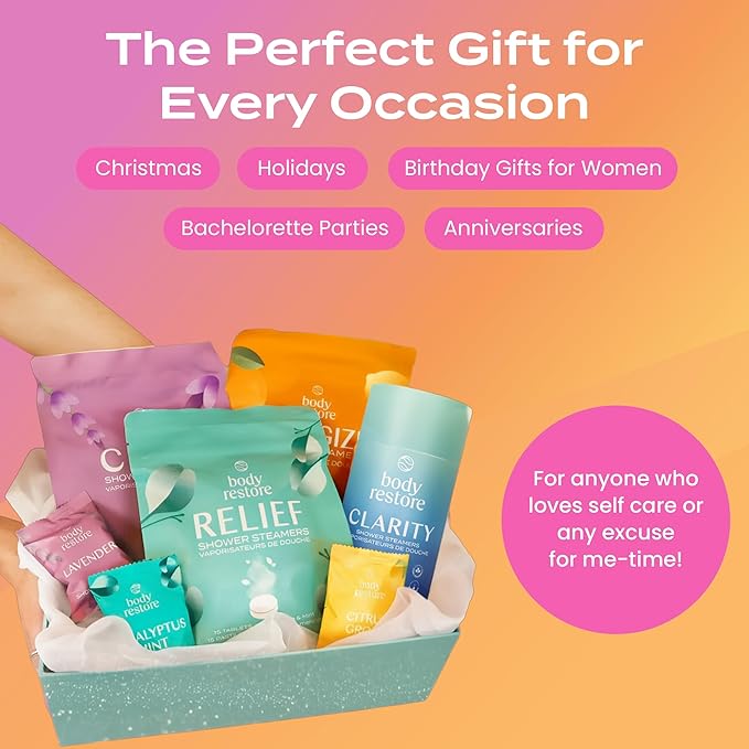 BodyRestore Shower Steamers Aromatherapy, Gifts for Men, Energize 6 Pack