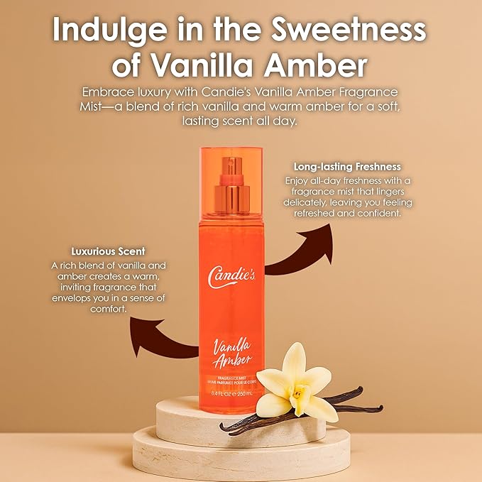 CANDIE'S Pink Apple Fragrance Mist - Sweet, Long-Lasting Perfume for Women, Luxurious All-Day Freshness, Ideal Body Cologne for Ladies, Feminine Scent, Lasts All Day, Must-Have Fragrance, 8.4 fl oz
