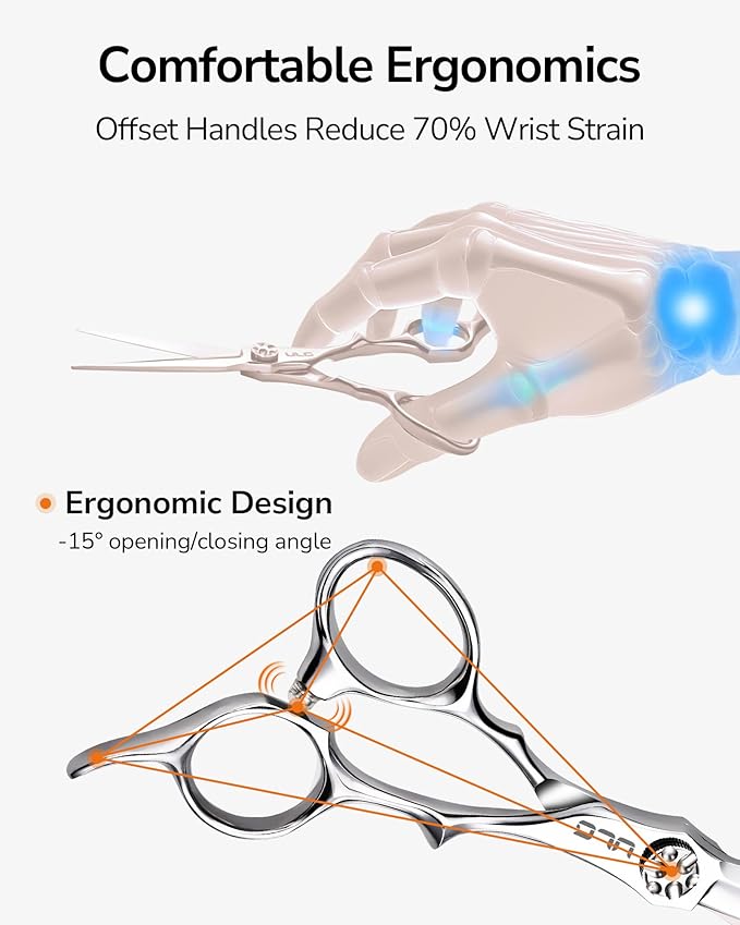 ULG Professional Hair Cutting Scissors 6.7" Japanese 440C Barber Shears