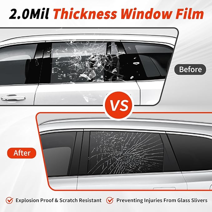 Ceramic Nano Ceramic Window Tint for Cars, Automotive Auto Car Window Tint Film for Car Privacy Film, VLT 15% Percent, Blocks UV/IR Rays, Heat/Glare, 30in-20ft