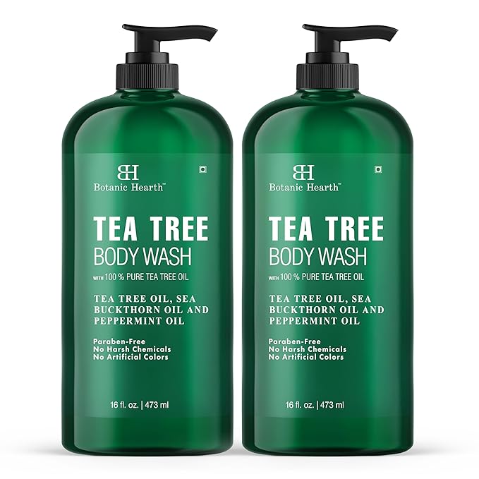 Botanic Hearth Tea Tree Body Wash - 16 Fl oz Pack of 2