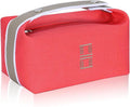 Sluxa Toiletry Bag for Women, Fashion Pink travel Toiletry Bag, Hanging canvas makeup Bag Organizer for Wome (Full Update)
