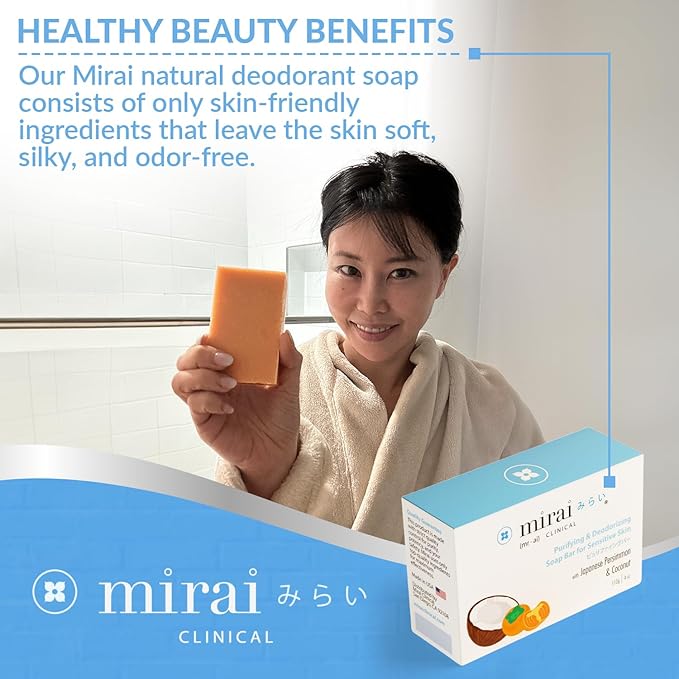 Mirai Clinical Persimmon Soap for Old People Smell, Nonenal® Solution, 100g