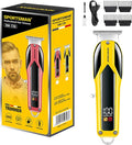 CACRTY Hair Clippers for Men, Cordless Clipper and Trimmer Set, Clippers for Hair Cutting Kit with LCD Display, Long Battery Life, R-Shaped Rounded Corner Design,Powerful Motor, Gifts for Men