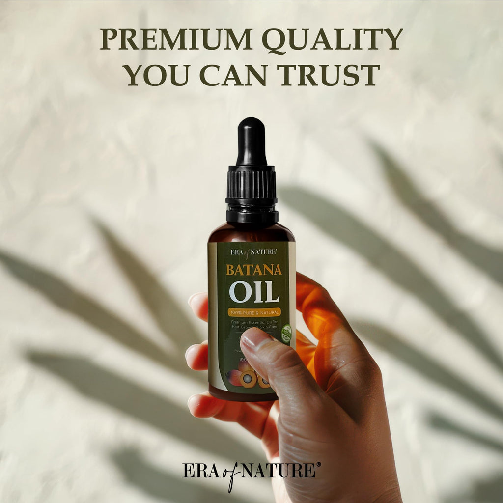 era of nature Batana Oil for Hair Growth - Dr. Sebi Approved, 100% Pure, Raw & Unrefined Oil from Honduras, Nourishes Hair & Scalp, 3.38 Oz