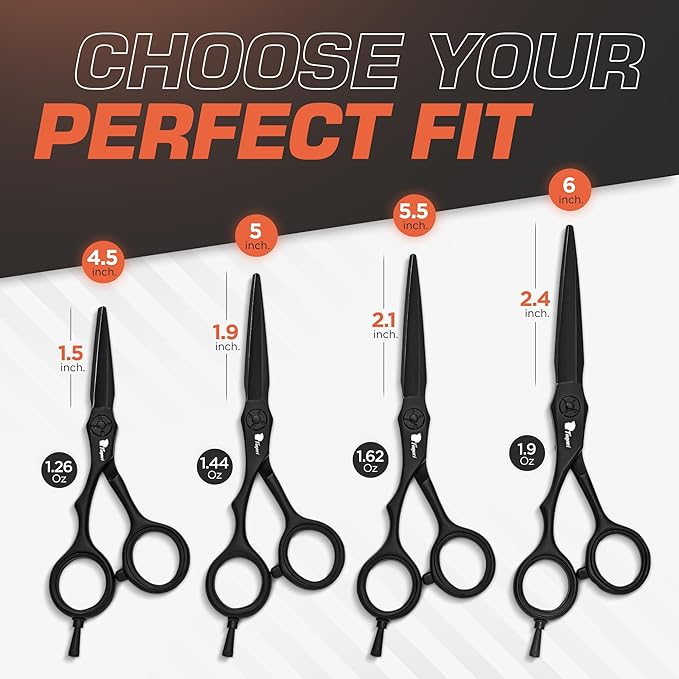 Fagaci Left Handed Hair Cutting Scissors 6” Precision Hair Shears