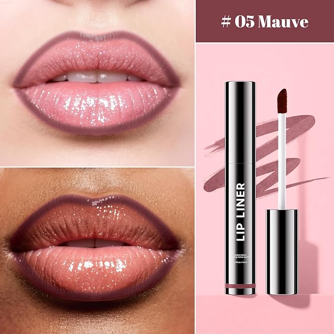 dfjdskl Long Wear Tattoo Lip Liner, Waterproof & Transfer-proof Peel Off Lip Stain with Matte Finish(Mauve)