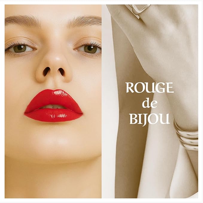 CHALLANS DE PARIS ROUGE de BIJOU Jewel Shine Lipstick – 274 ROSEA | Rosy Pink-Beige, Glossy Shine, Comfortable Hydration, Jewel Complex with Diamond • Ruby • Pearl Powders (274 ROSEA, 0.63 ounces)