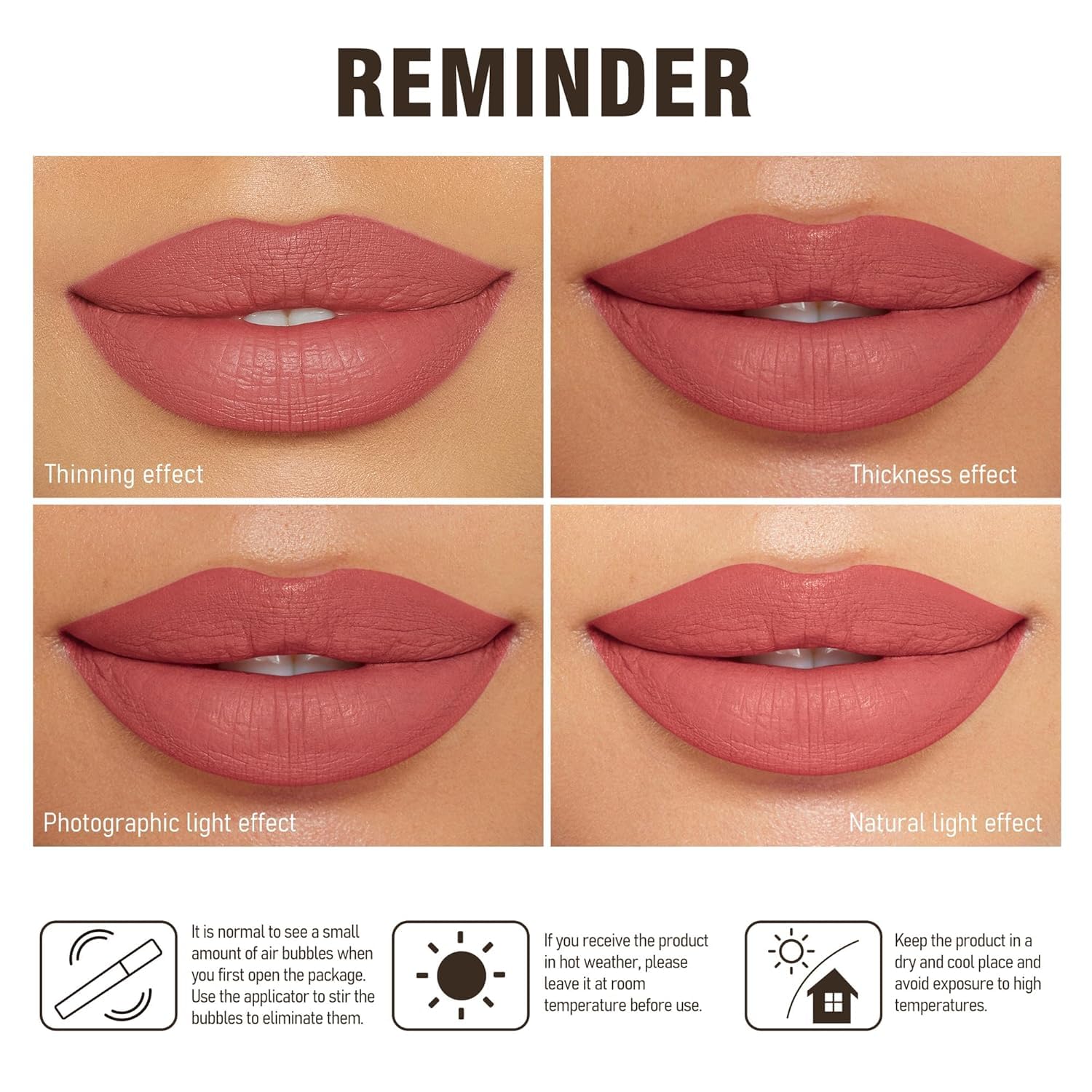 HANLADY Pink Lipstick Matte Long Lasting Lipsticks for Women Smudgeproof