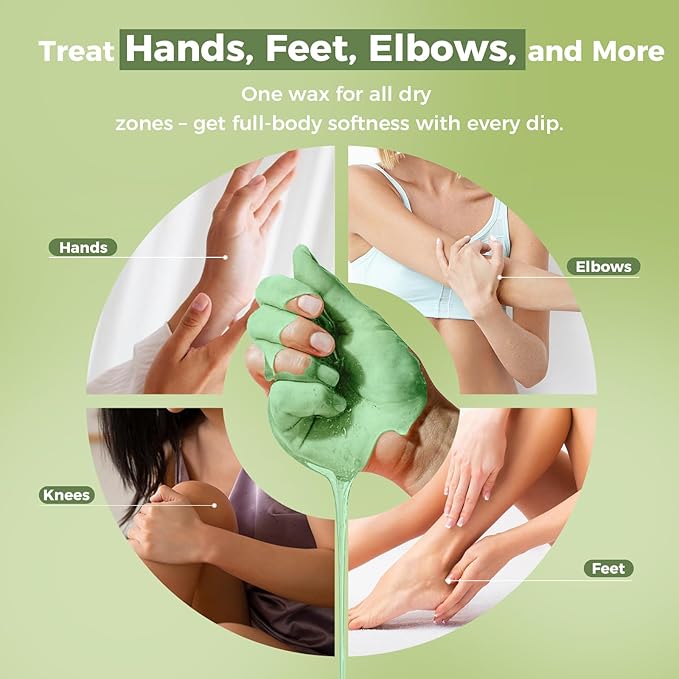 GIRLEARLE Paraffin Wax Refills 10 Packs for Paraffin Wax Bath Machine - for Dry Cracked Skin on Hands, Feet, Elbows - Moisturizing Hydration to Relieve Stiff Muscles & Joints (Aloe vera)