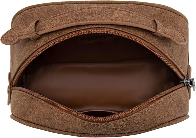 Montana West Wrangler Makeup Bag Travel Cosmetic Bag Small Western Make Up Pouch Portable Toiletry Bag for Women Organizer for Toiletries Accessories, Travel Essentials,Aztec,WG-MB-2203-190-WT