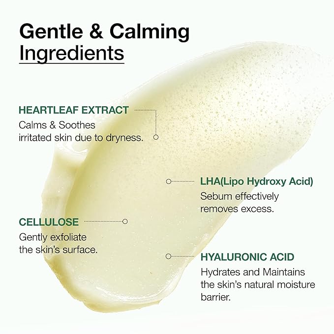 Anua Heartleaf LHA Moisture Peeling Gel, Gentle Exfoliation, Hydrating Facial Peel, Pore Care, Dead Skin Removal, Natural Cellulose, Soothing & Exfoliating for Normal Skin, Korean Skincare, 4.05 fl oz