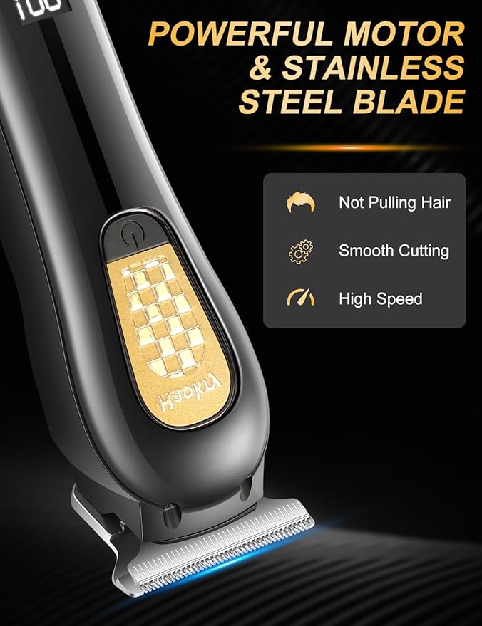 Haokry Hair Clippers & Trimmer for Men,Professional Barber Clippers and Trimmers Set,Mens Cordless Hair Clipper for Barbers Haircut Kit,Beard Trimmer,Rechargeable Electric Shaver