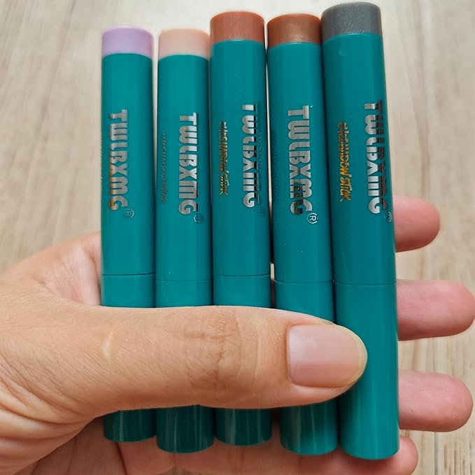 TWLBXMG Eyeshadow Stick Eye Shadow Brightener Stick Eyeliner Pencil Cream Shimmer Glitter Smooth Eyeshadow Stick Pencil Nude Korea Primer Highlighter Natural Waterproof Long Lasting # 01