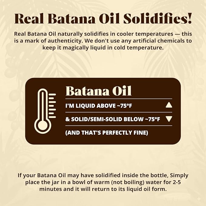 Vital Strands Batana Oil for Hair Growth – 100% Pure & Organic Botana Oil from Honduras – Strengthens, Thickens & Restores Natural Hair – Cold Pressed Raw Scalp & Hair Treatment for Men & Women – 60ml